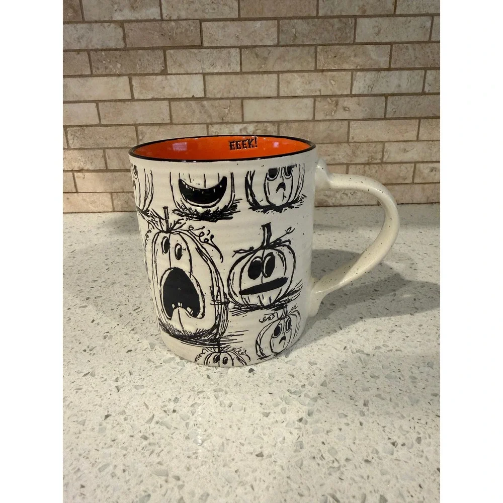 Eli & Ana Halloween Boo Jack O Lantern Pumpkin Ceramic Mug